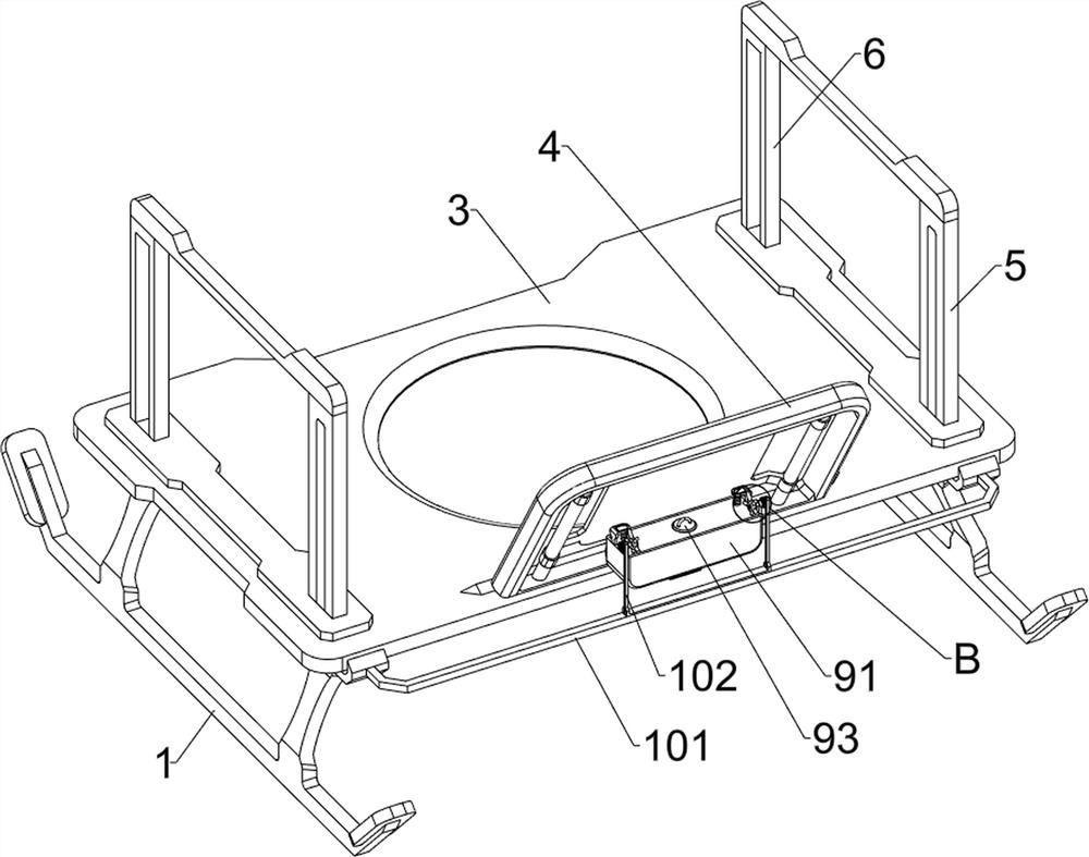 Defecation auxiliary device for obstetrics and gynecology department