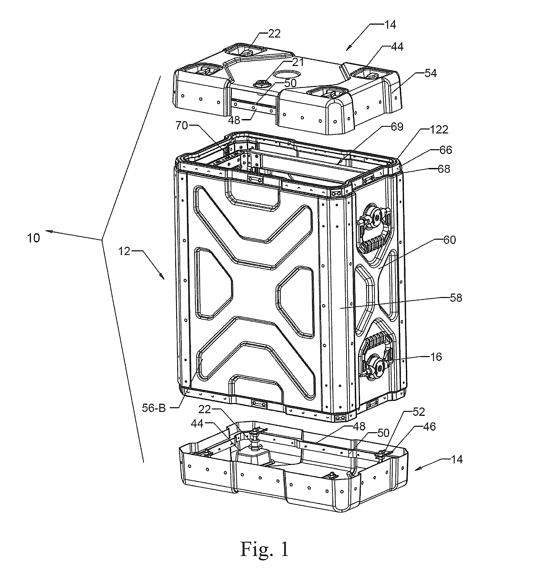 Ruggedized composite rack mount transport case