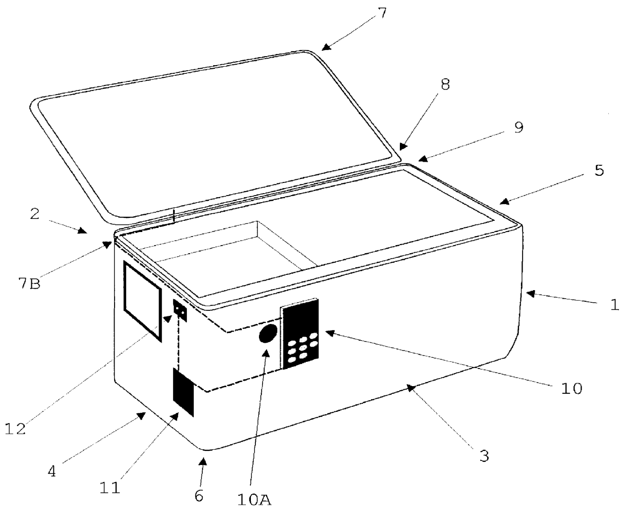 Alarm system for portable container