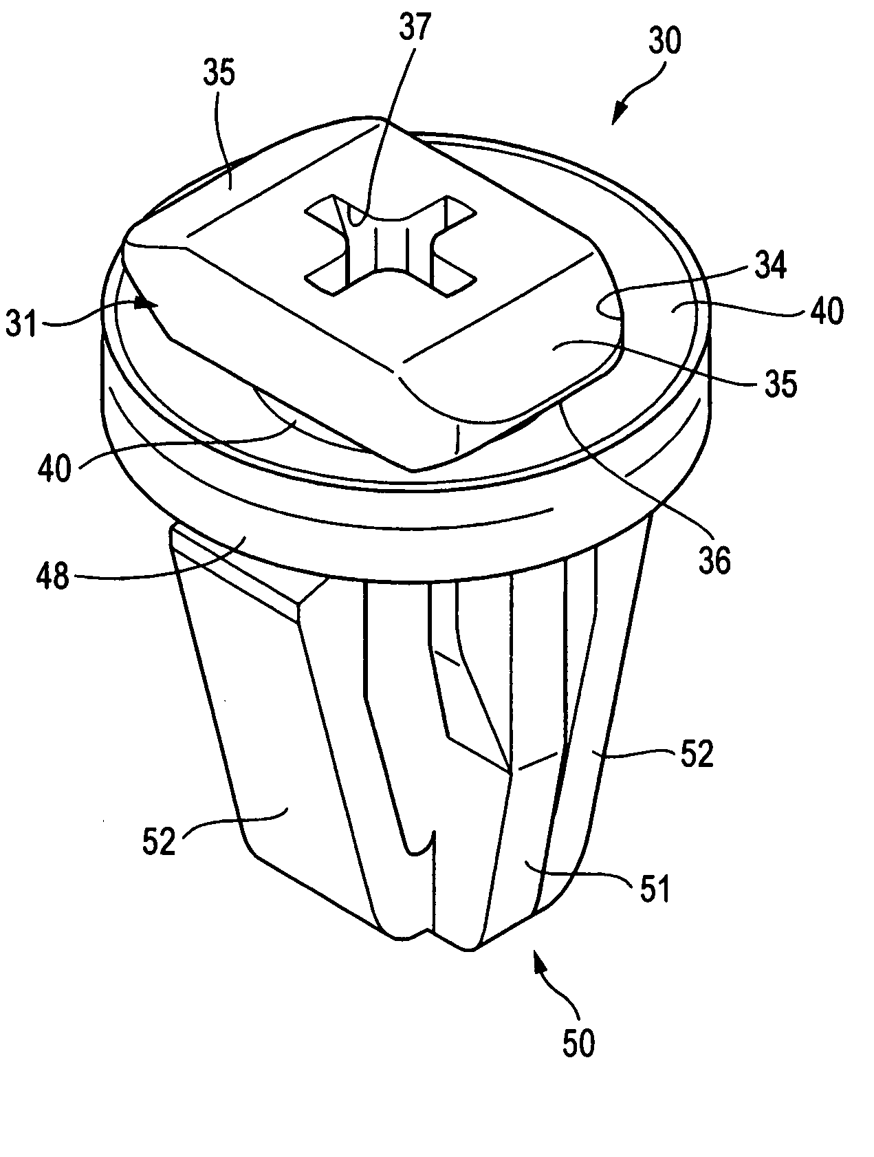 Parts attaching structure