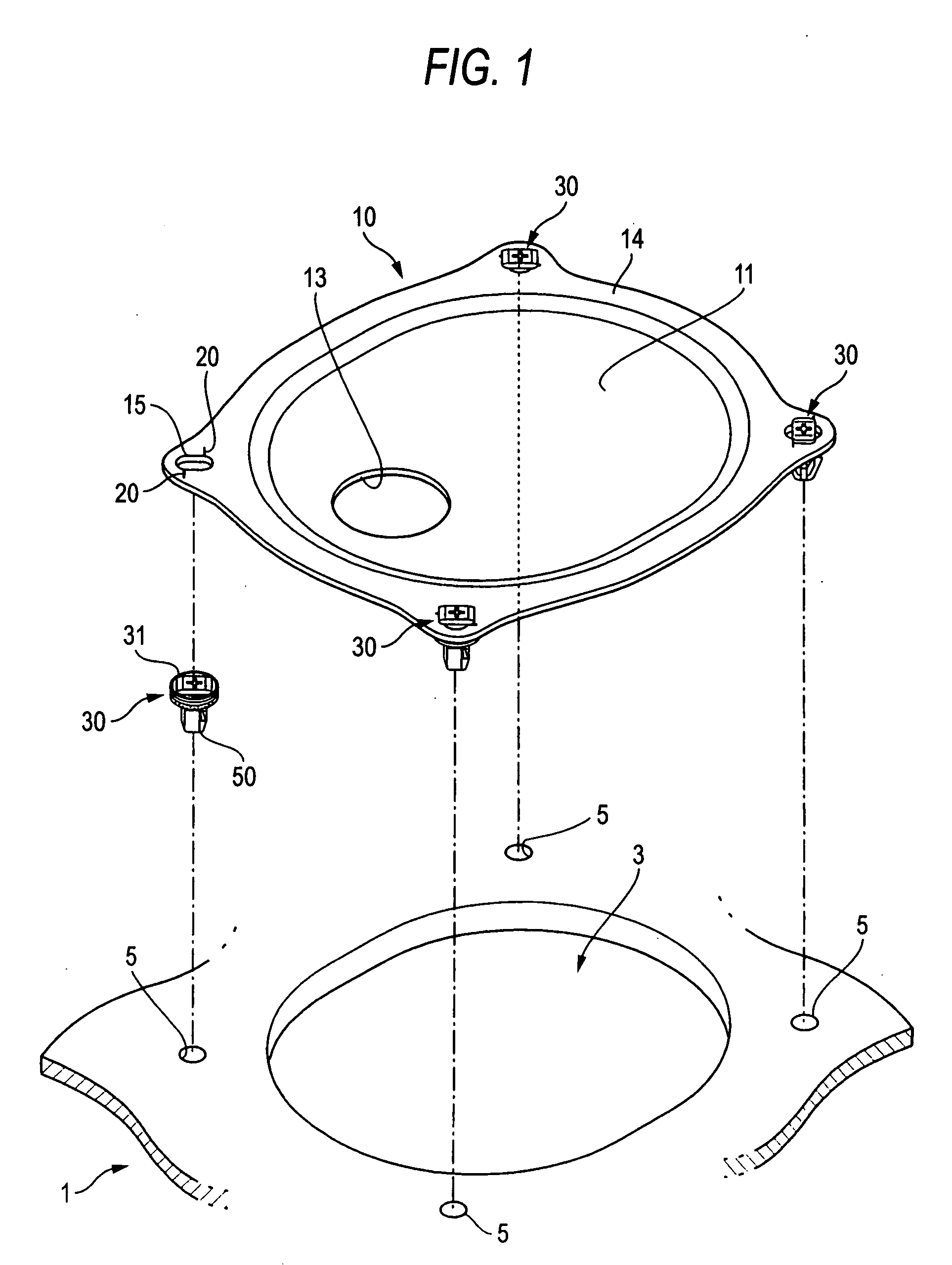 Parts attaching structure