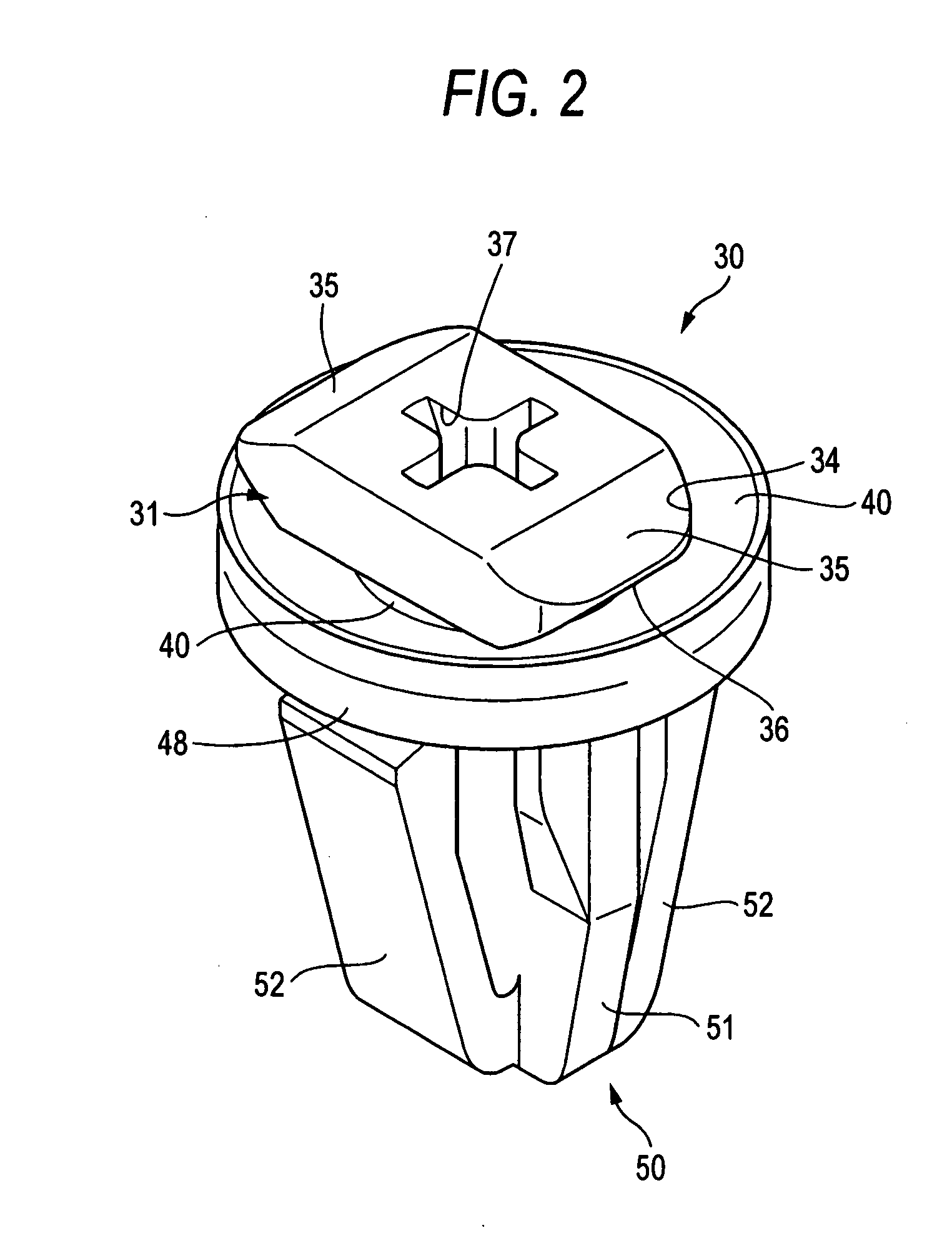 Parts attaching structure