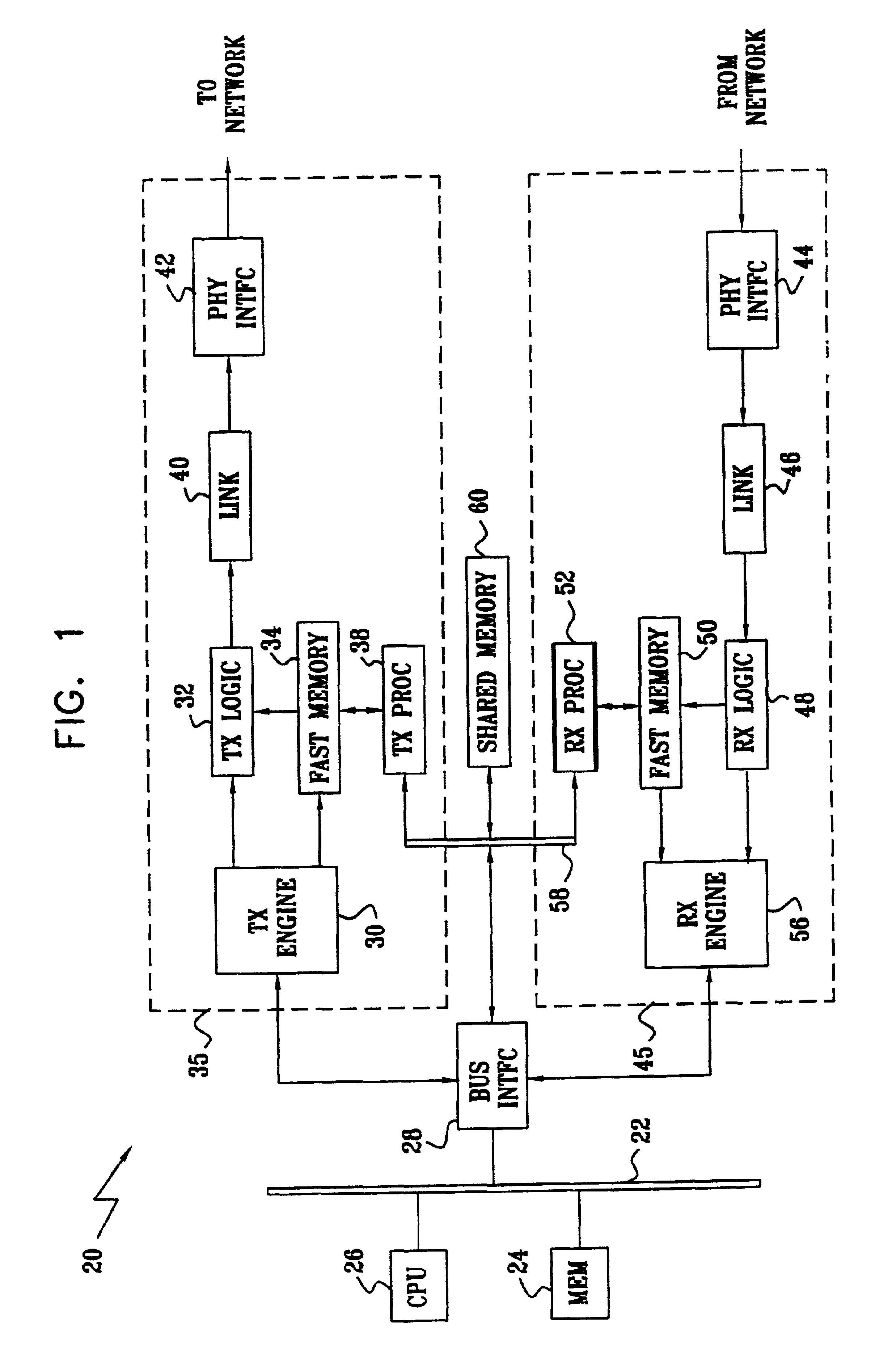 Network adapter with embedded deep packet processing