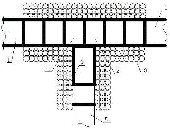 Underground T-shaped butt joint construction method of reinforced concrete pipe jacking