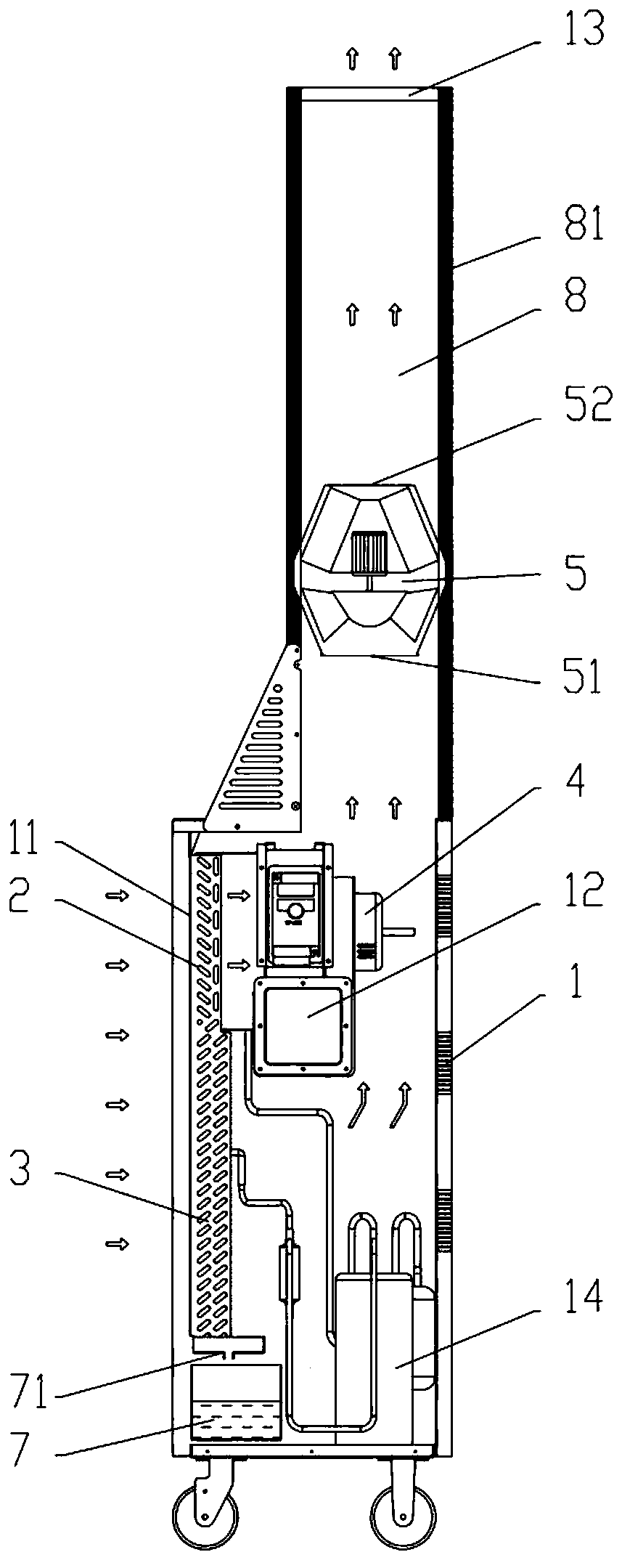 Air cooler and method for enabling air cooler to drain no water