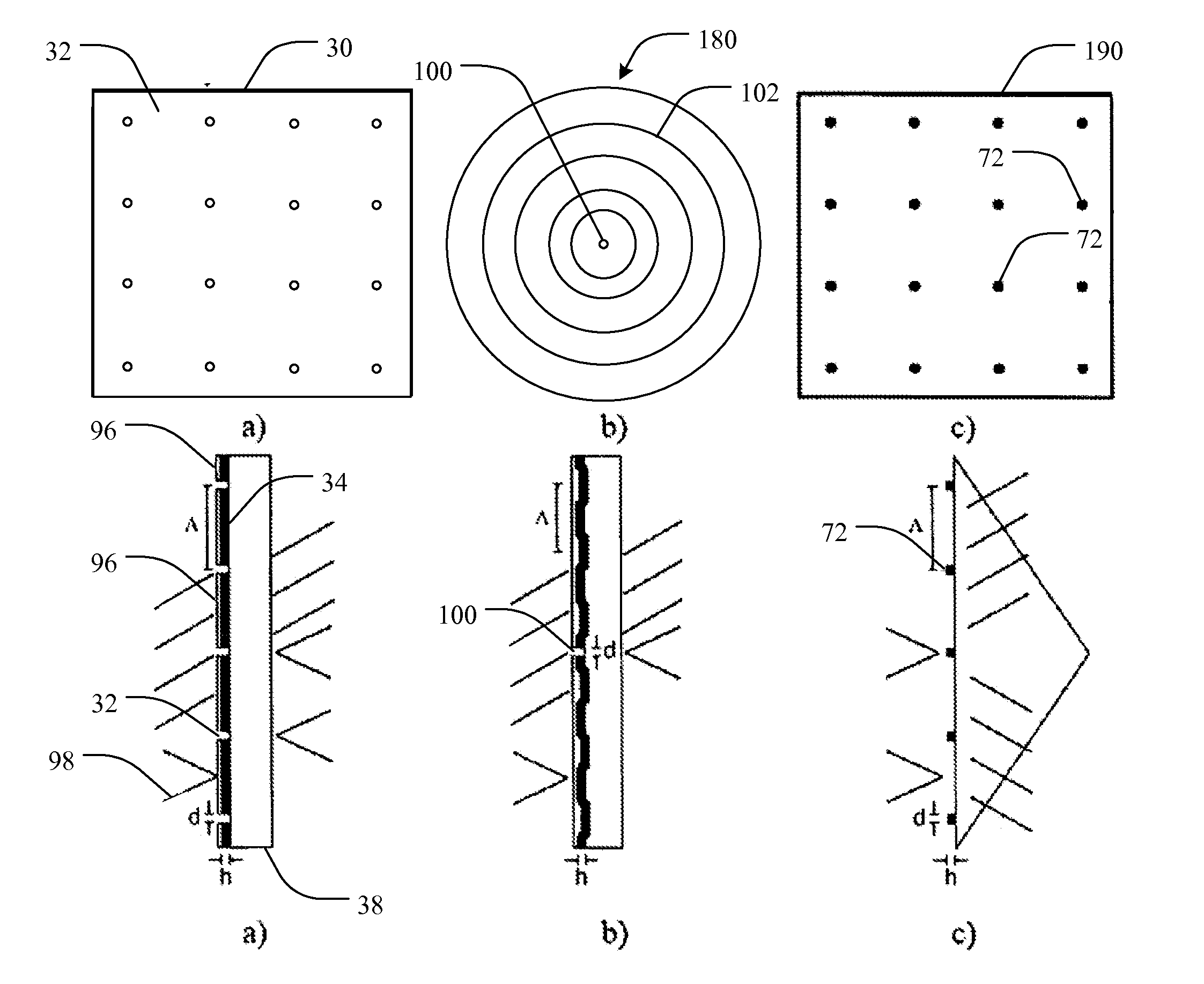 Biosensors including metallic nanocavities