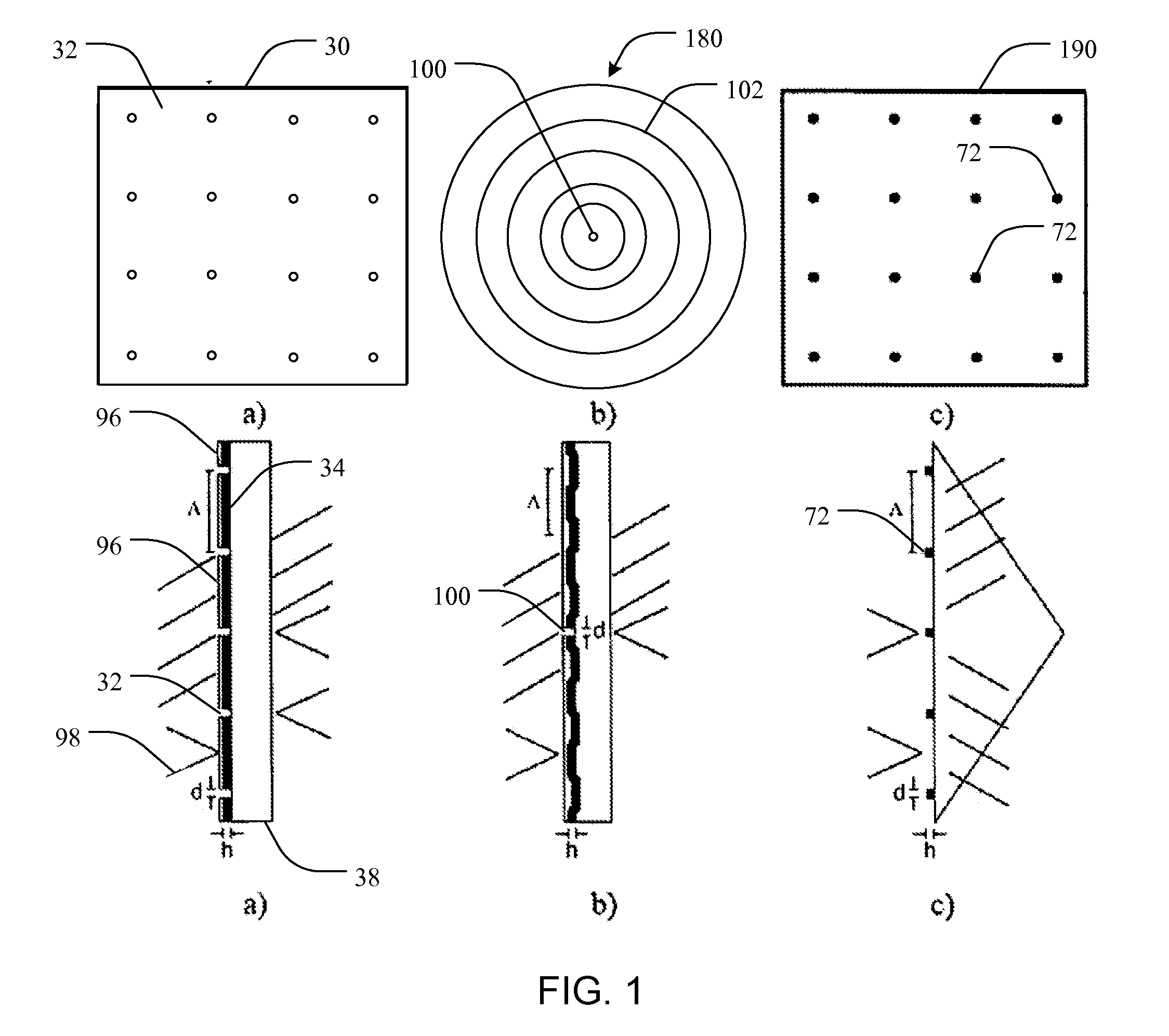 Biosensors including metallic nanocavities