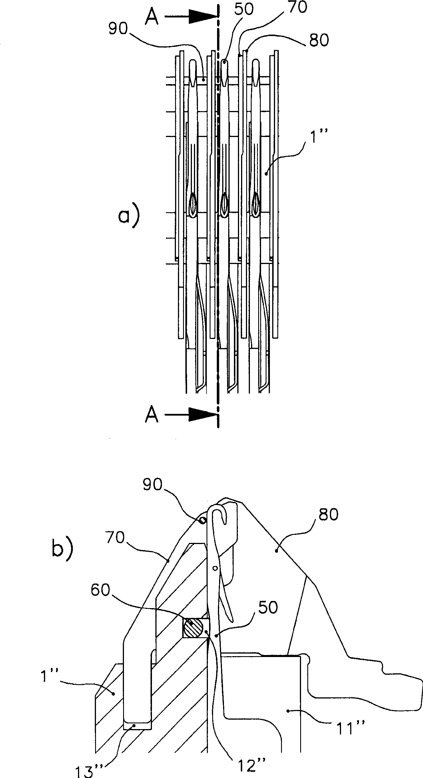 Cartridge of a knitting machine