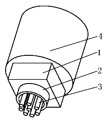 Central bundle tubular optical cable with special-shaped reinforcement pieces