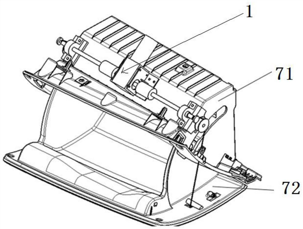 Opening and closing control mechanism of rolling line type electric glove box and control method thereof