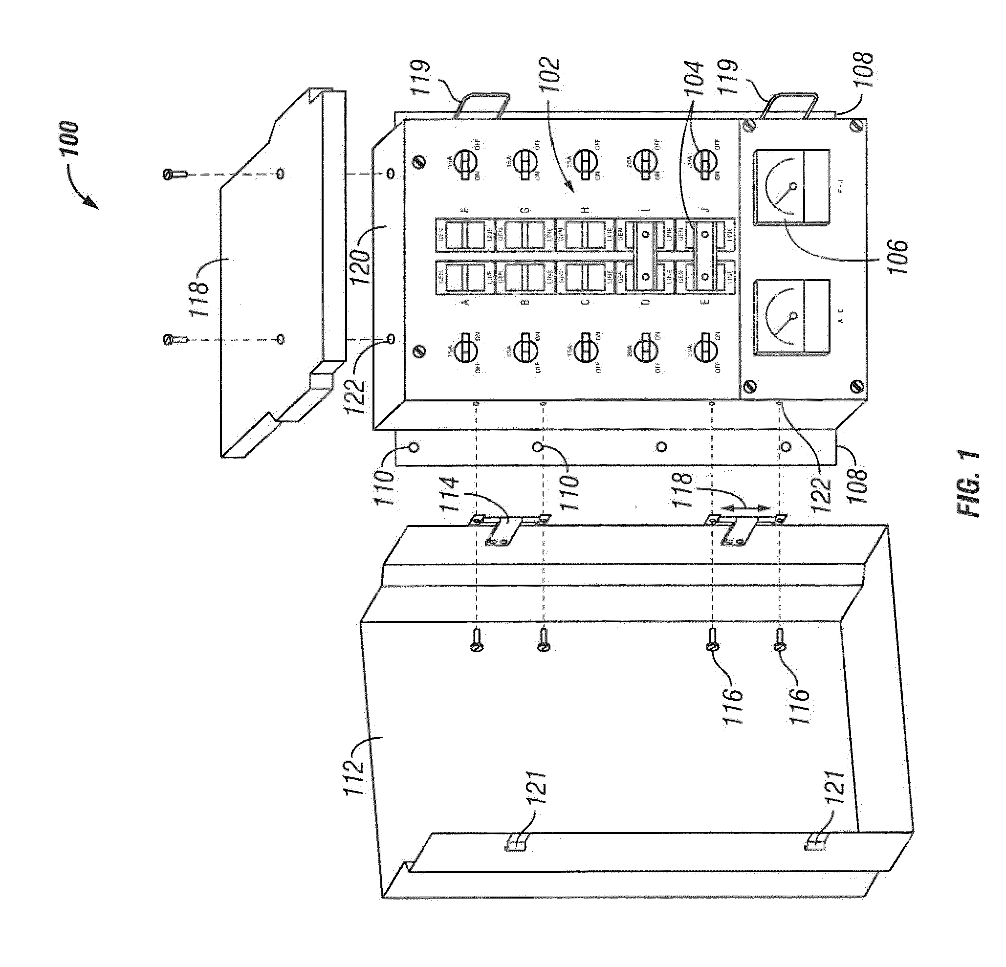 Transfer Switch With Easily Removable Weatherproof Door and Hood