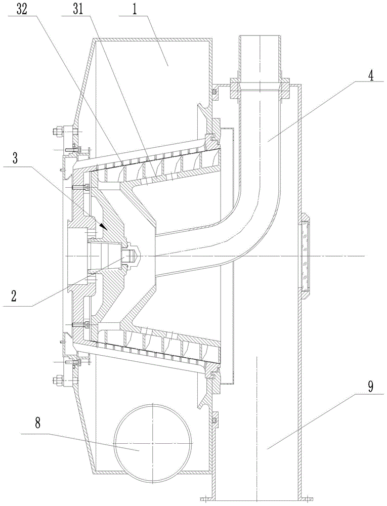 Filtration aiding feeder on horizontal spiral discharge screen centrifuge