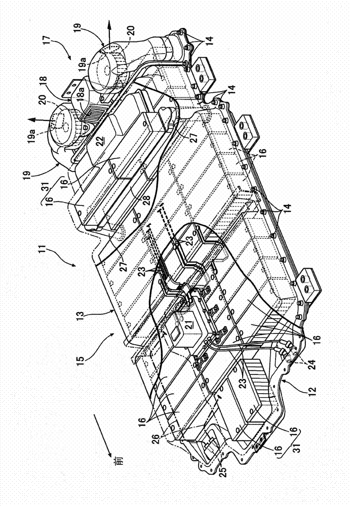 Fixing structure of battery module