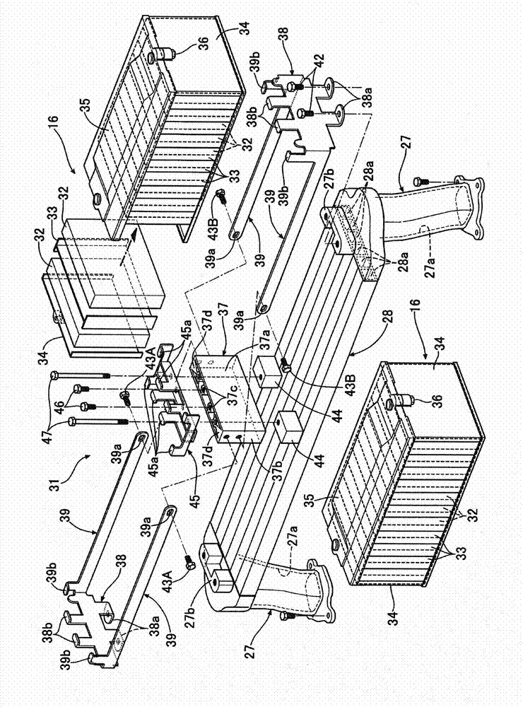 Fixing structure of battery module