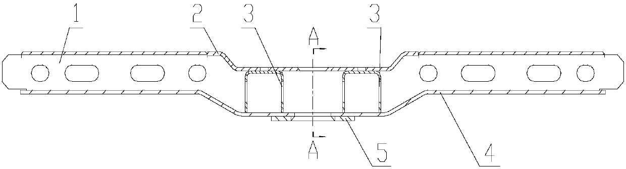 Body bolster structure for articulated vehicle with swing bolster type bogie