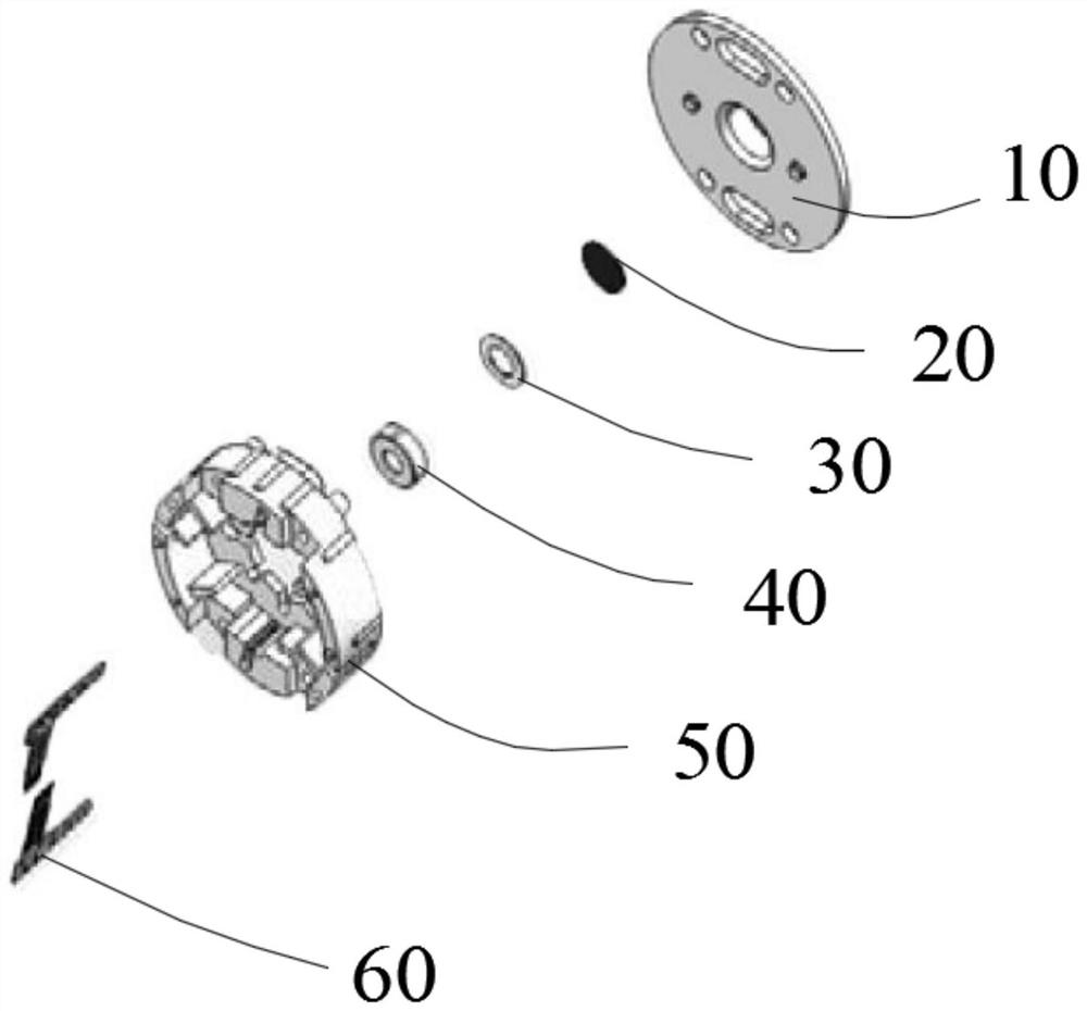 Automatic assembling process and device for motor plate shell assembly