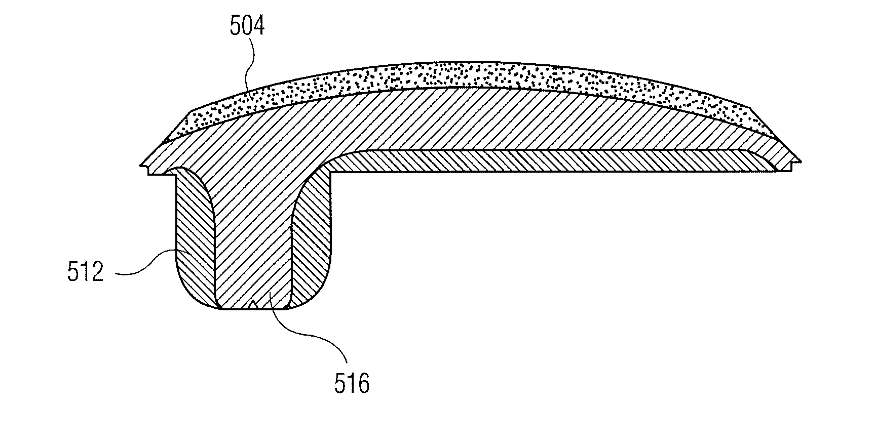 Partially porous bone implant keel