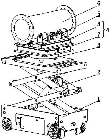 A GIS bus barrel mount multi-dimensional moving device