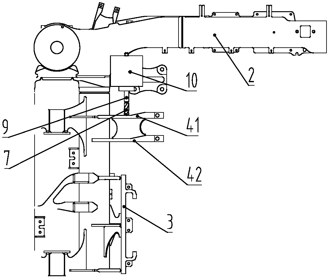 Method for processing bolt hole for framework gearbox mounting seat