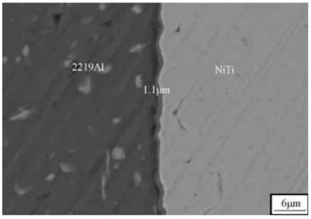 Method for preparing NiTi-fiber-enhanced 2219Al composite