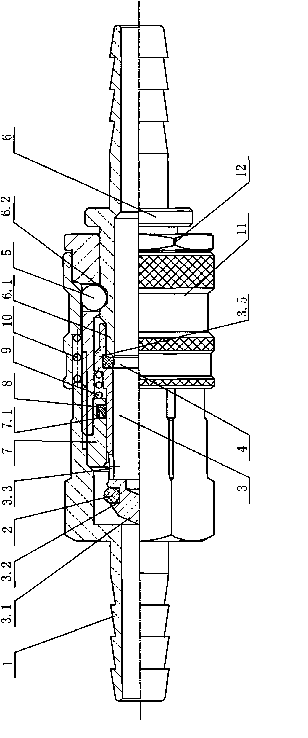 Pneumatic quick connector