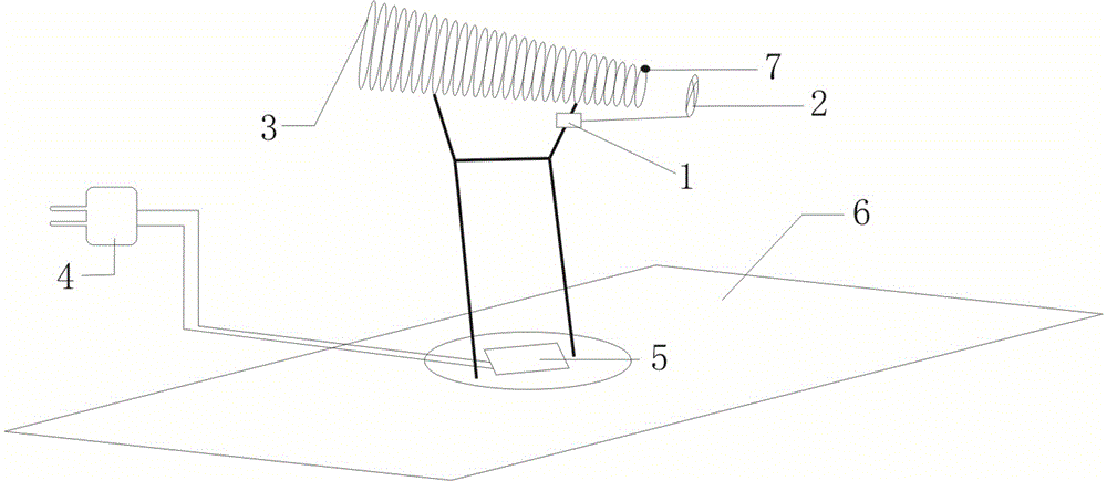 Two-stage extensible type electric soldering iron cooling frame