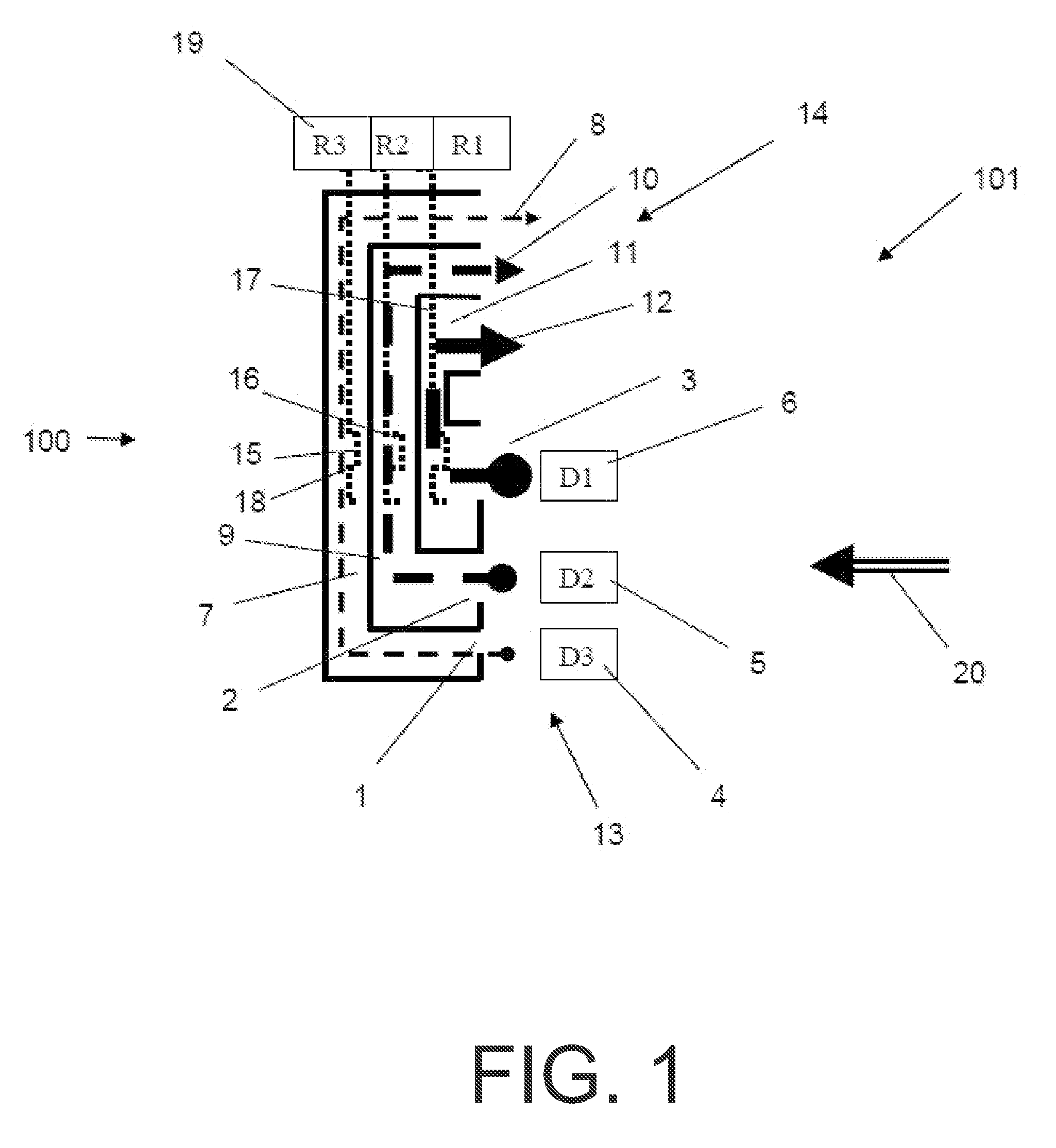 Particle sensor, exhaust system and method for determining particles in the exhaust gas