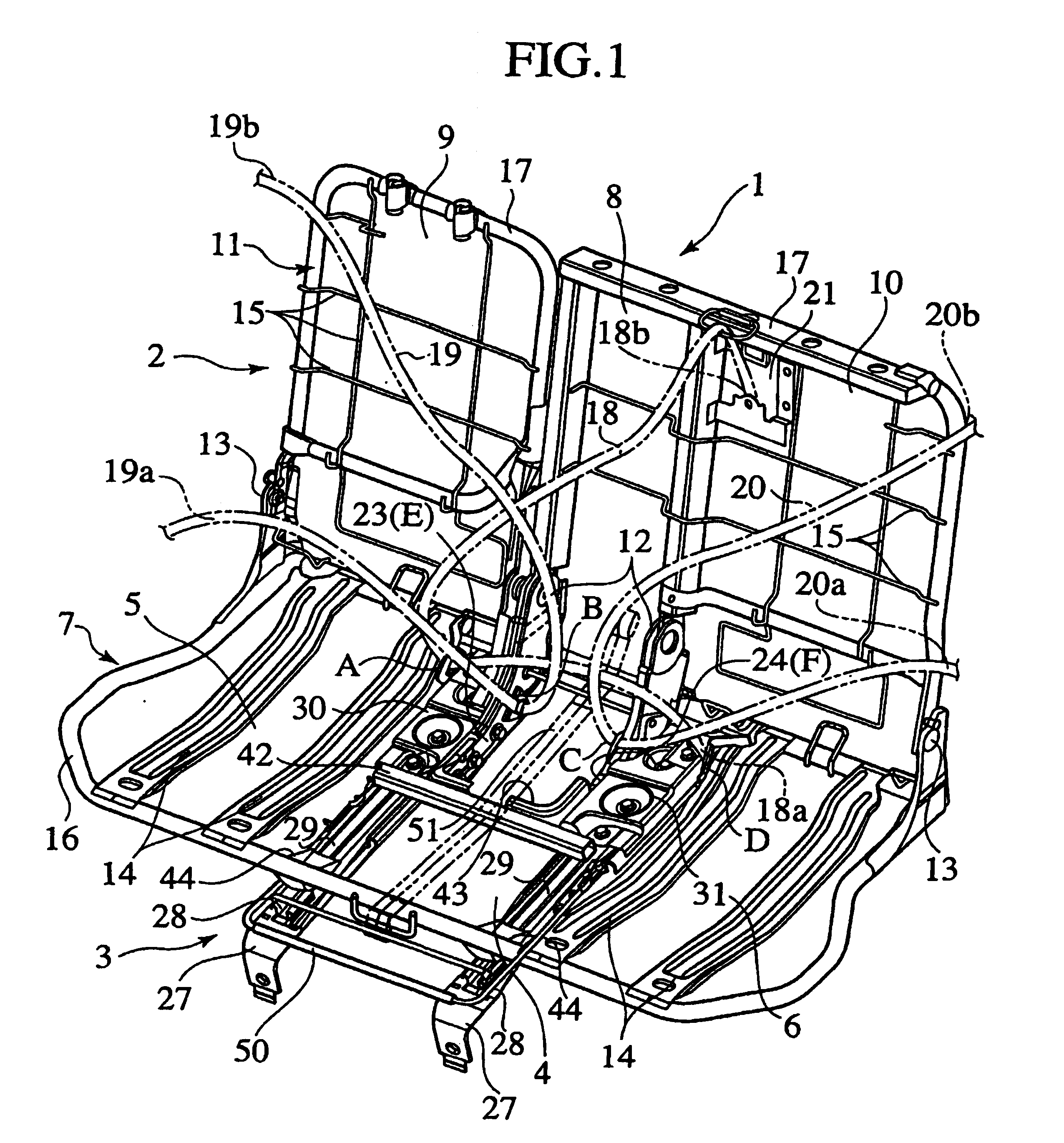 Vehicle rear seat device