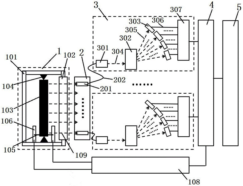 Flame-radiation-based combustion measuring apparatus and measuring method for solid rocket propellant