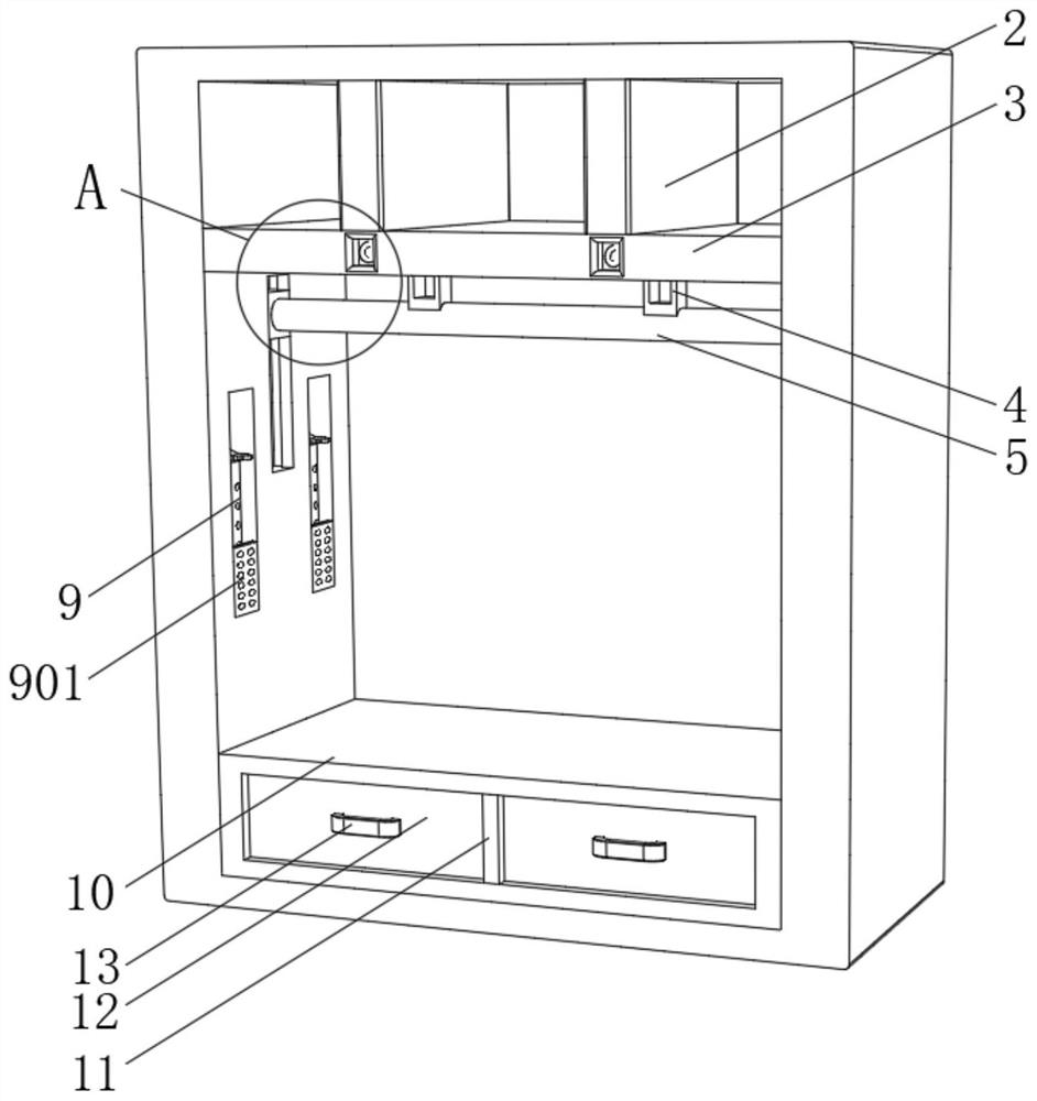 Intelligent household living article placement cabinet