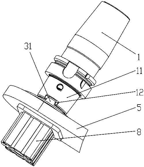 Knife handle automatic clamping mechanism