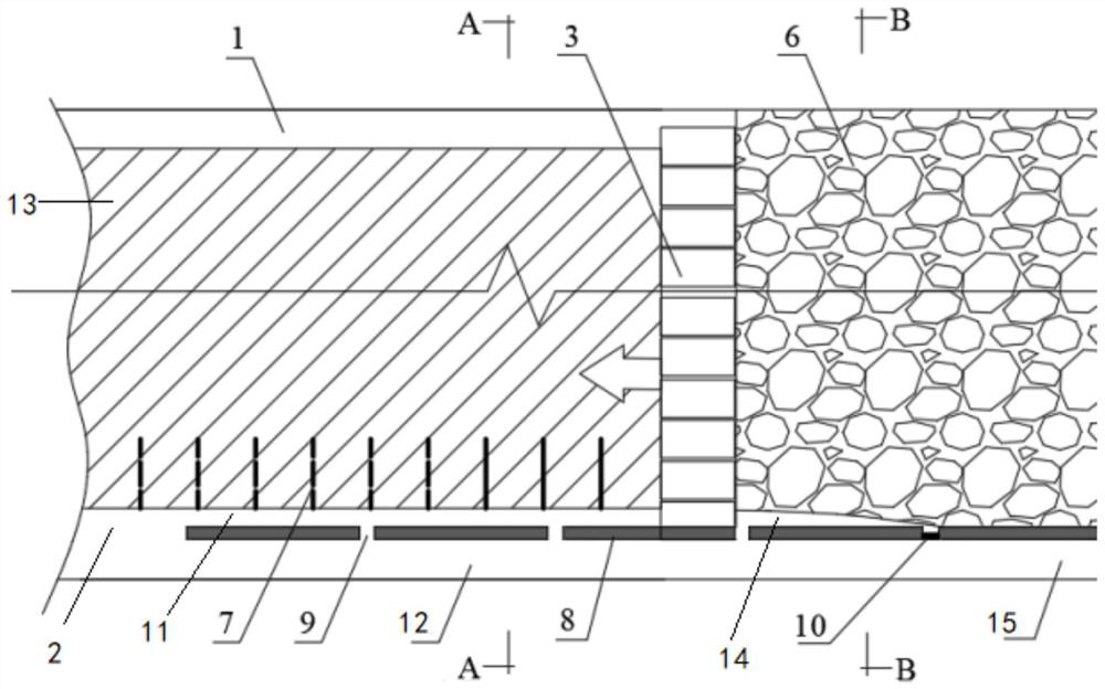 Arrangement method of strong dynamic pressure coal seam roadway along middle reserved wall body