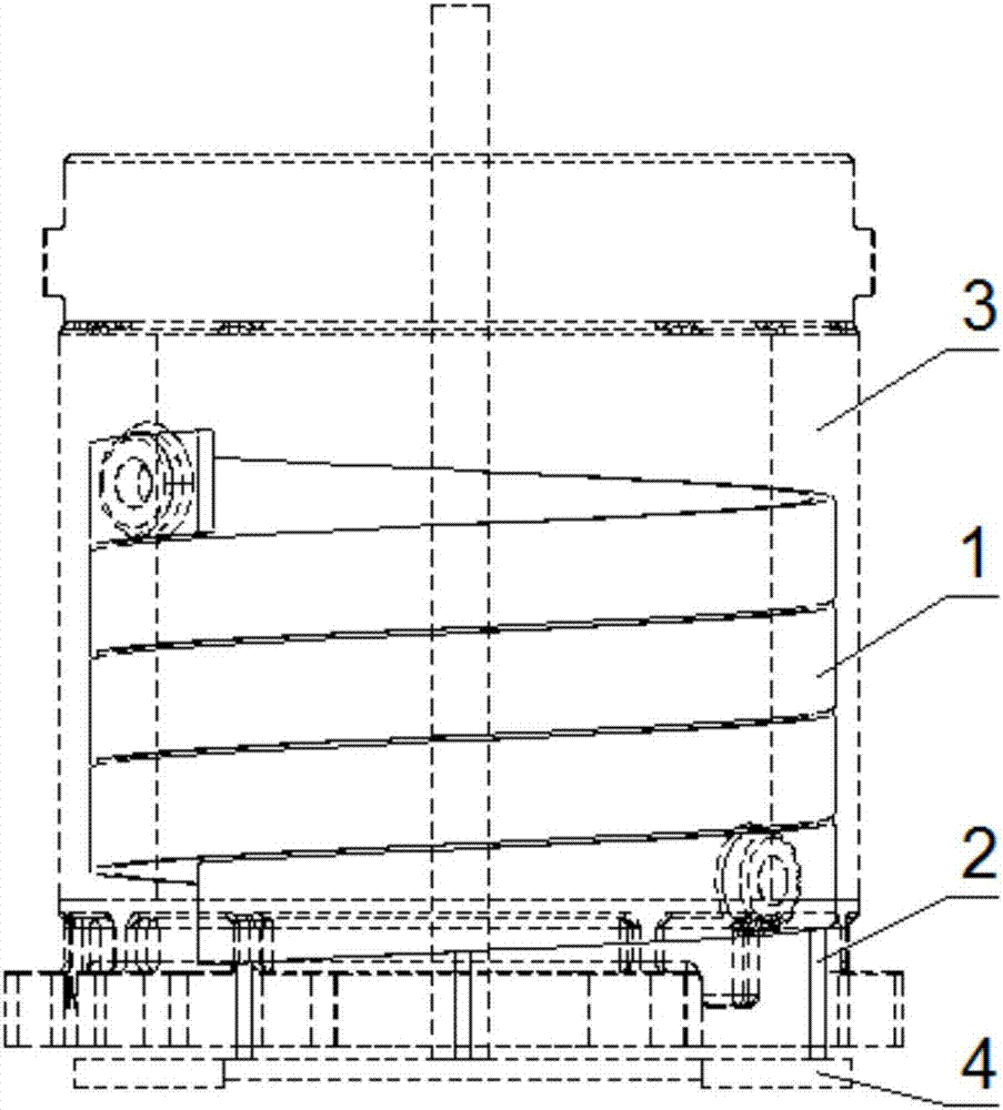 Expendable pattern casting technique for aluminum alloy internally provided with spiral coiled tube water passage