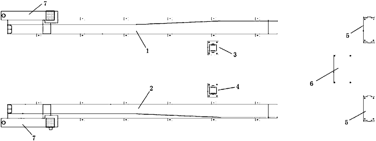 Special rail device for rubbish station butt joint box