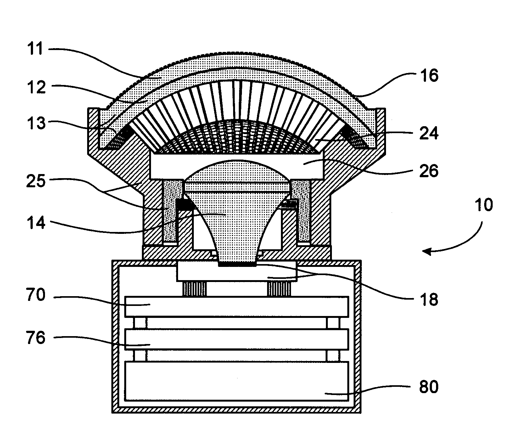 Fiber coupled artificial compound eye