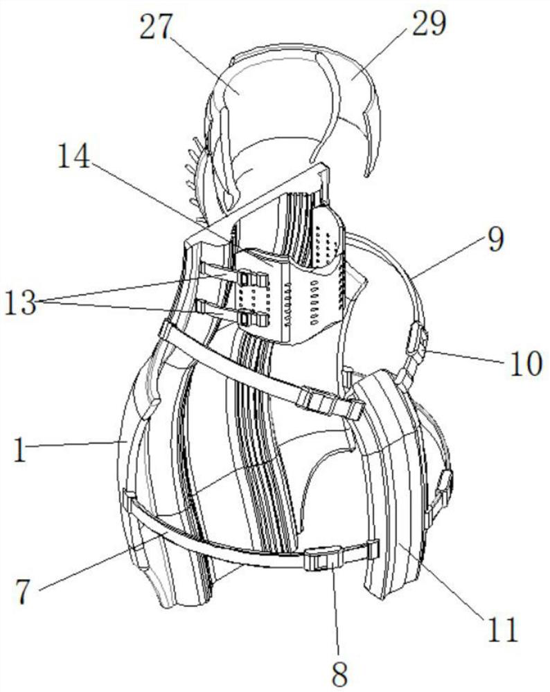 Medical neck spine binding device based on ICU critical patients