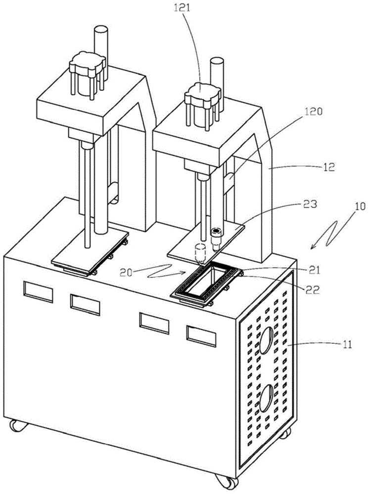 Vacuum sole pressing shoe making machine structure