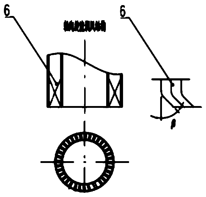 Low-nitrogen combustion process and device combining direct flow with rotational flow and supplying air at multiple stages in hearth