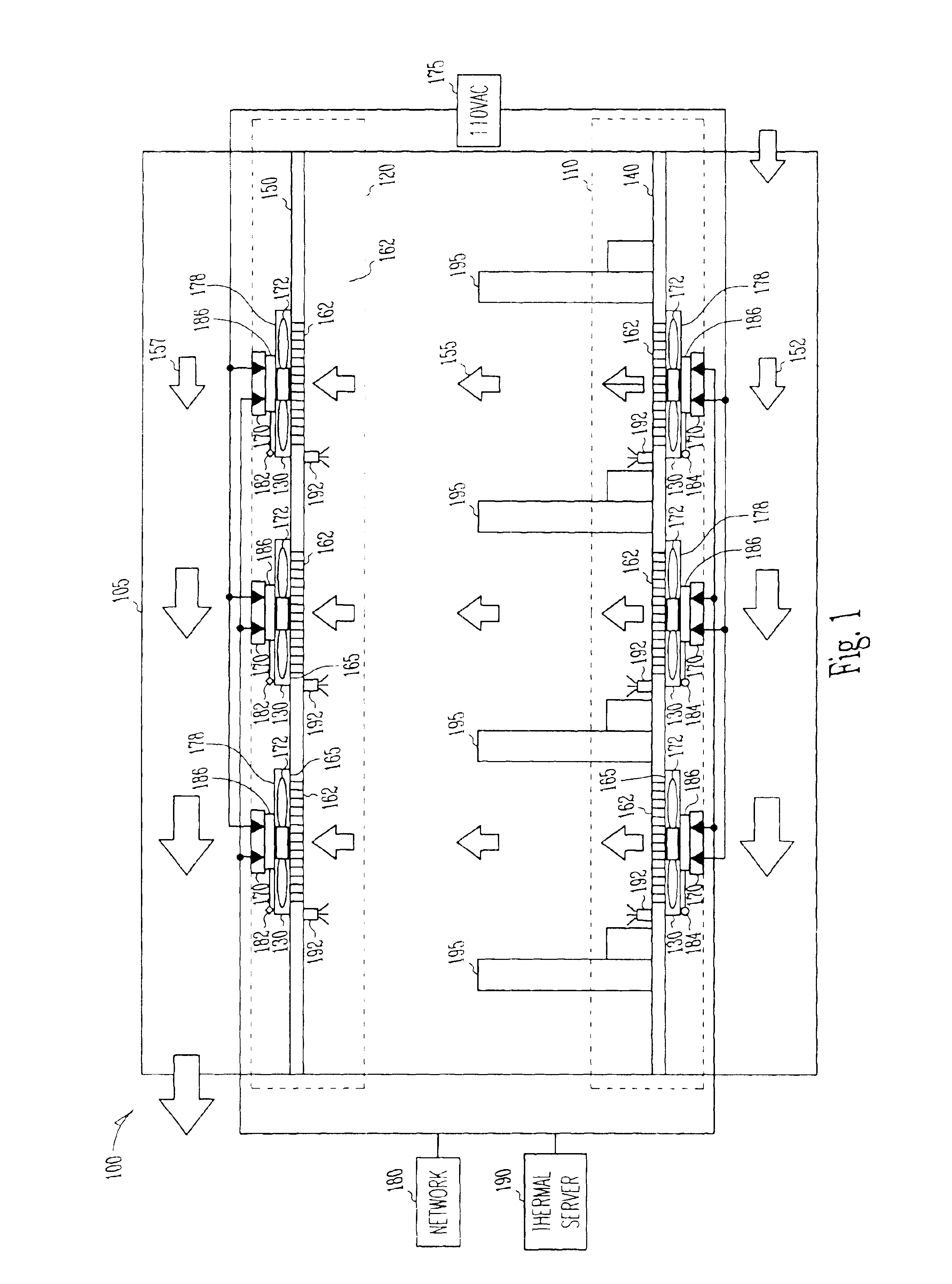 Intelligent networked fan assisted tiles for adaptive thermal management of thermally sensitive rooms