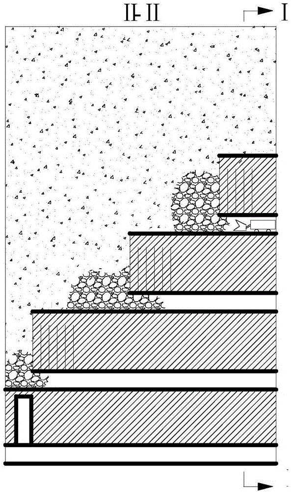 Studding recovery method for reconstructing covering layer through dead zone wastefill and top surrounding rock spallation collaboratively