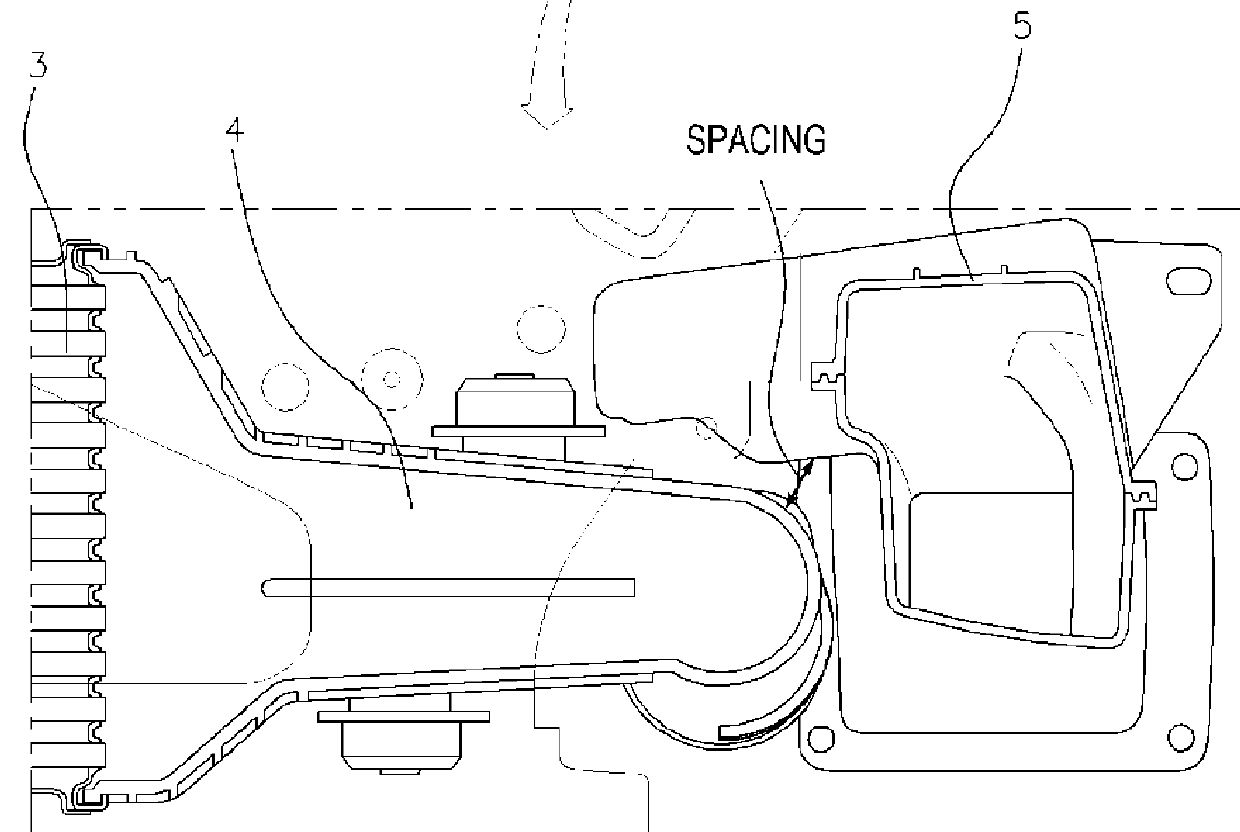 Structure of brake-cooling duct