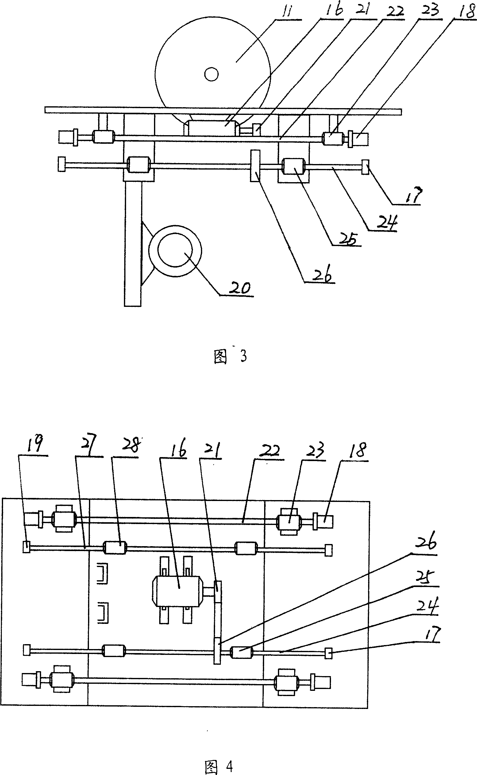 Straight opening bucket scrubbing device