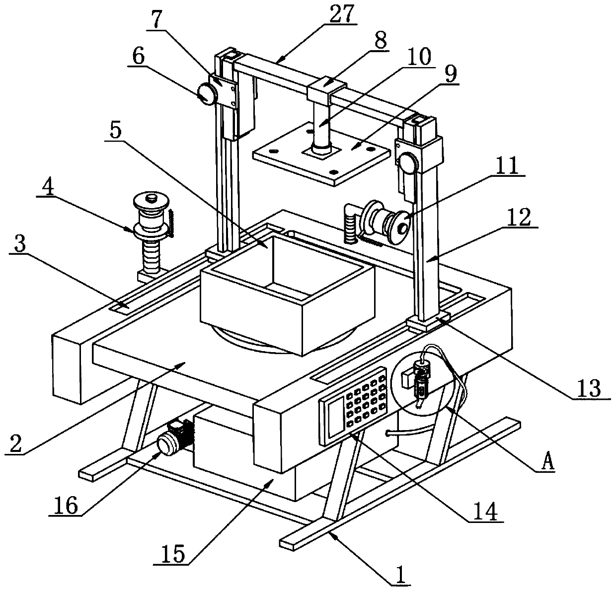 Rapid packing machine for fragile products in logistics transportation process