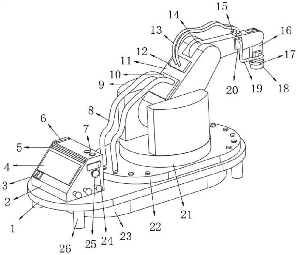 Man-machine interaction system of industrial robot