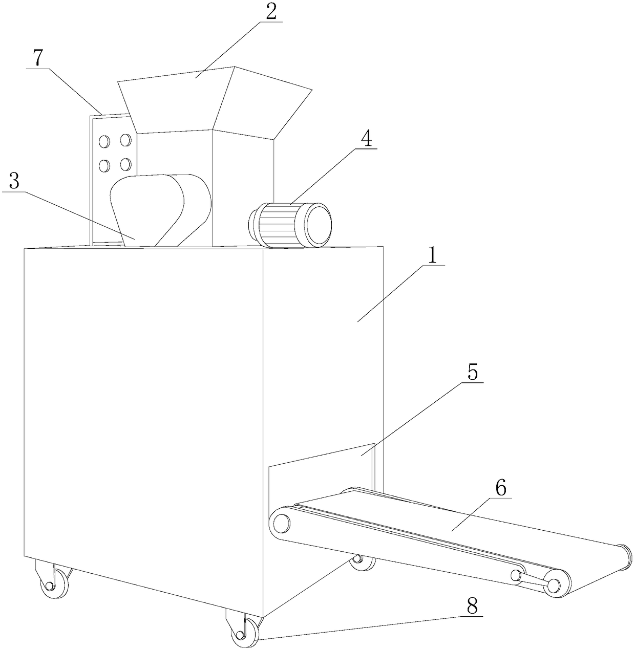 Cutting device of viscoelastic food