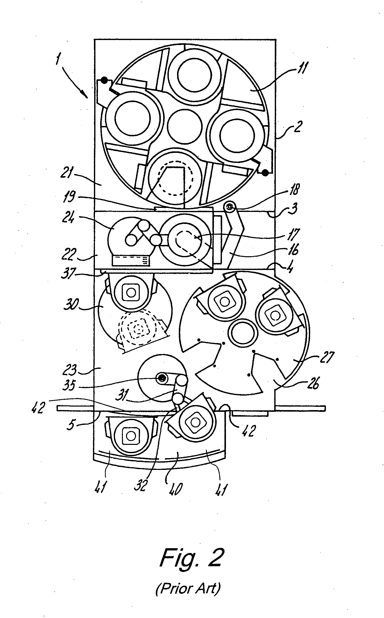 Processing system with increased cassette storage capacity