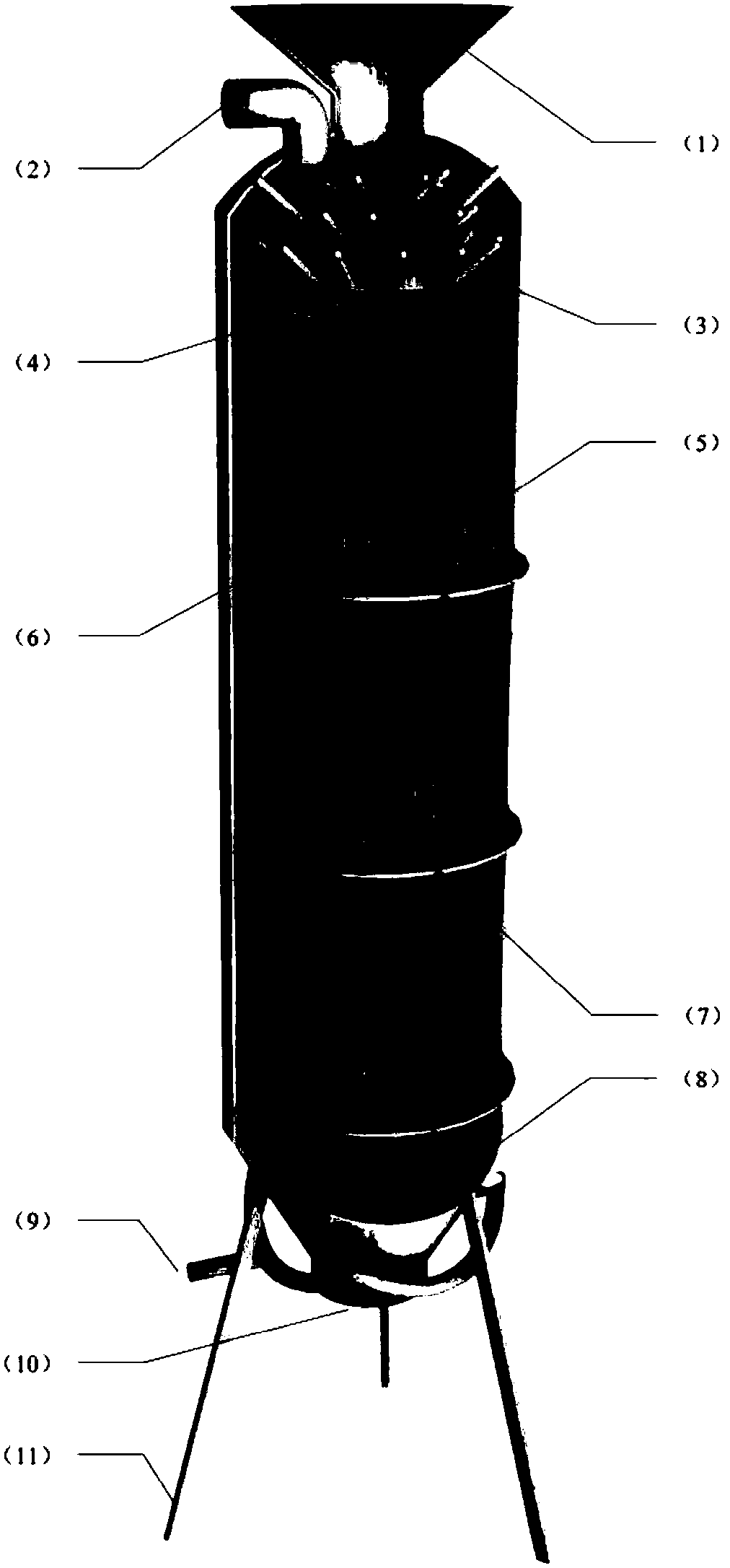 A dry ozone pretreatment pretreatment tower and method for improving the enzymatic hydrolysis and saccharification rate of straw