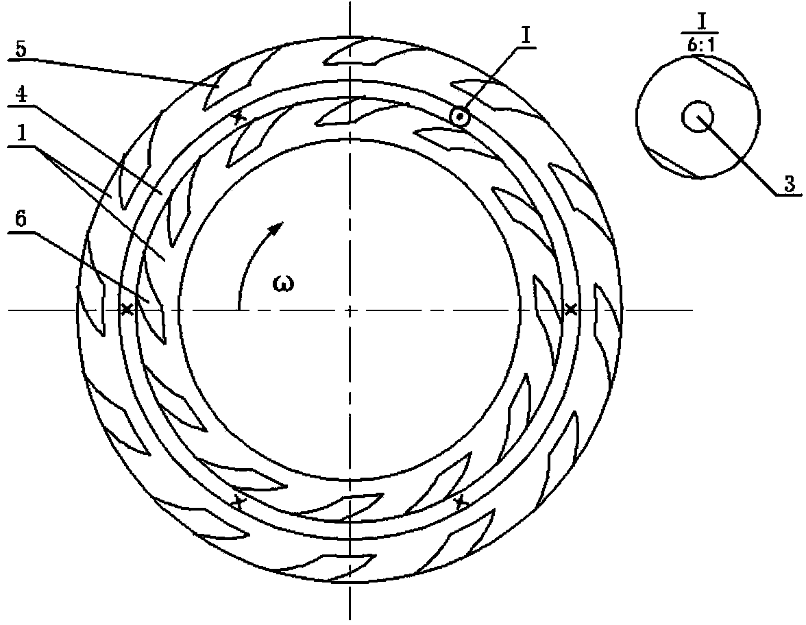 Direct and reverse flow pumping combined radial double-end-surface mechanical sealing device