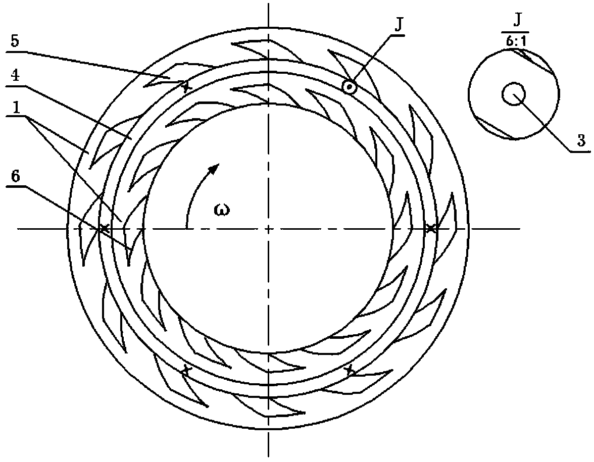 Direct and reverse flow pumping combined radial double-end-surface mechanical sealing device