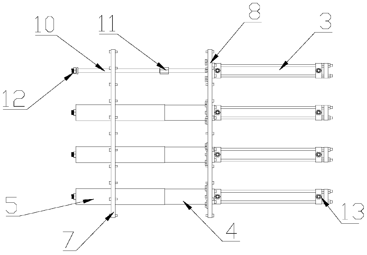 Simulation test device for simulating excavation construction of multiple shield tunnels